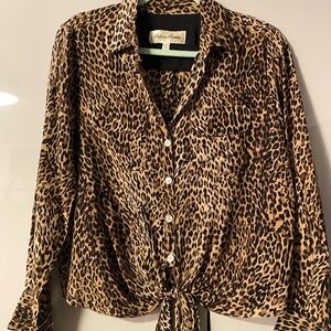 Fifteen Twenty Animal Print Button-Down Shirt